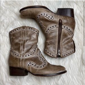 Corral short studded ankle boots